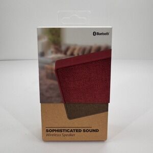 Solaray NEW Sophisticated Sound‎ Portable Wireless Bluetooth Speaker Red Square